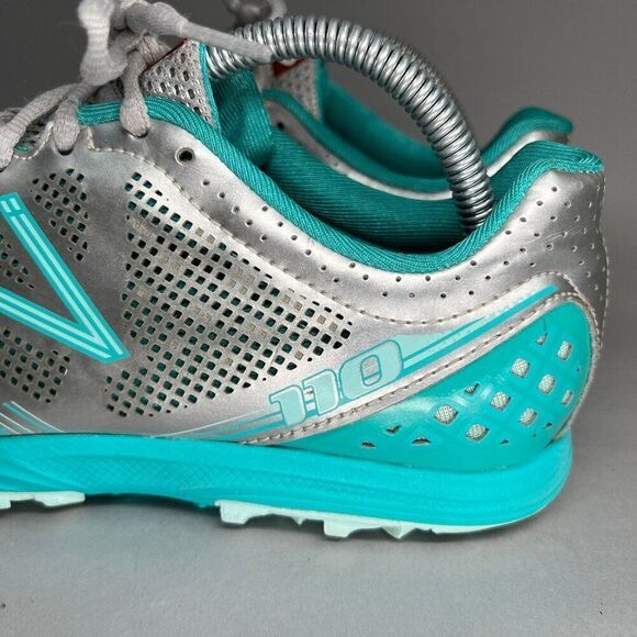 New Balance 110 Trail Running Shoes Women's Size 9.5 Silver & Turquoise Sneakers - Picture 5 of 12